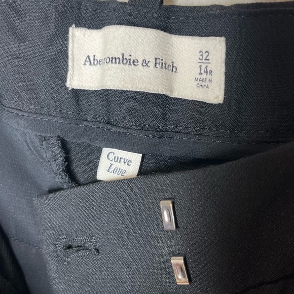 NEW Abercrombie & Fitch Black Sloane Low Rise Tailored Wide Leg Trouser Pants - Picture 7 of 11